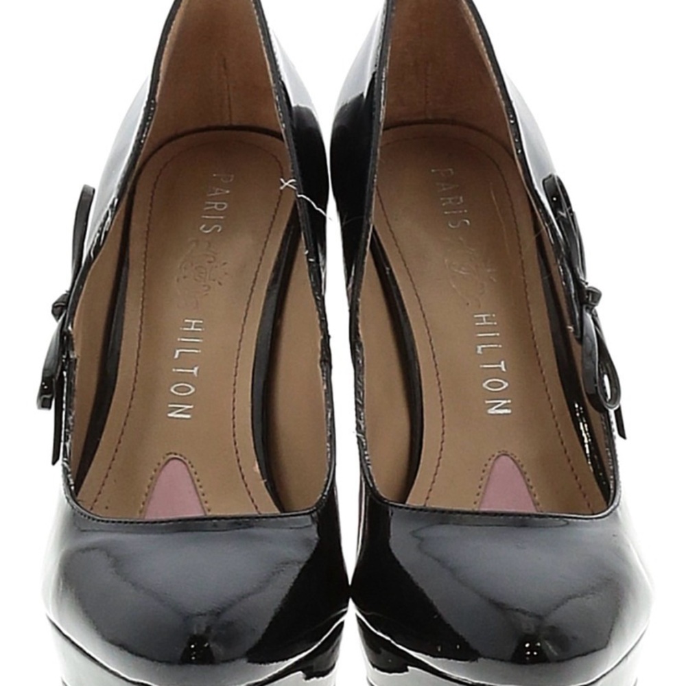 Paris Hilton ~ Women’s Patent Leather Pump Heels ~ Black ~ Size 7.5 - Picture 2 of 2